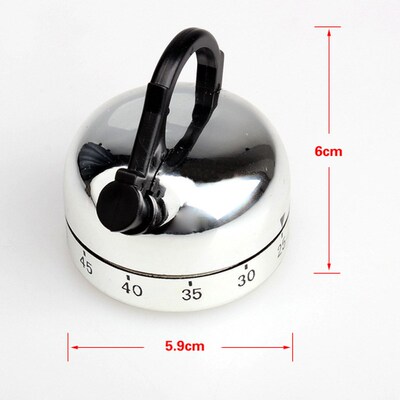 Timer 60-Minute Clock-Counting-Tools Kitchen-Timer-Alarm Mec