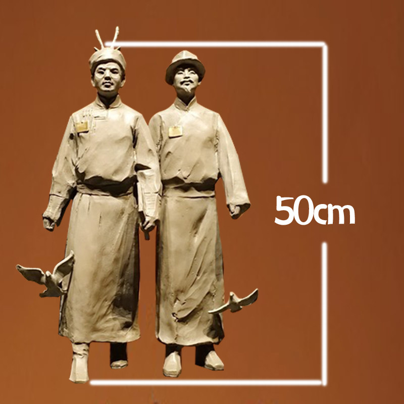 大型铜雕定制厂家玻璃钢仿铜少数民族团结主题人物塑像广场铸铜像