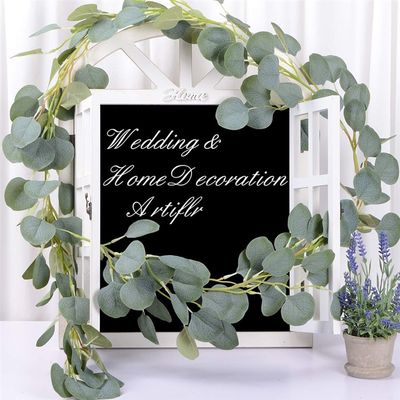 速发1PC 2M Artificial Silk Green Eucalyptus Vines Fake Plant