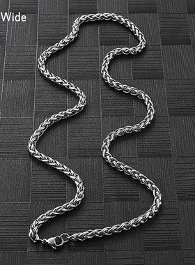 Men's Stainless Steel Necklace Fashion Basket Chain  Materia