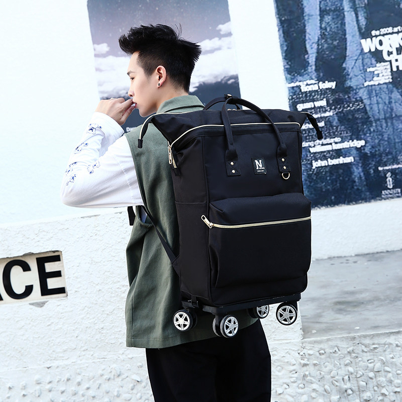 大容量手提拉杆包网红旅行包双肩背包可拉可背轻便防水出差登机箱