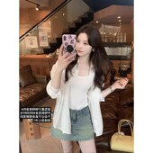 孕妇装 高腰托腹短裙外穿显瘦a字休闲百搭水洗做旧孕妈牛仔半身裙