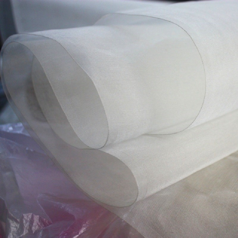 50cm*108cm Natural white pure silk organza faRbric sheer tra