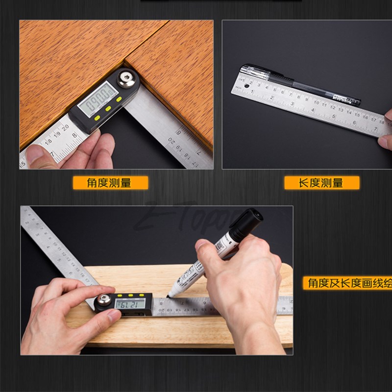 300mm 12inch Digital protractor Angle ruler 200mm 8inch angl