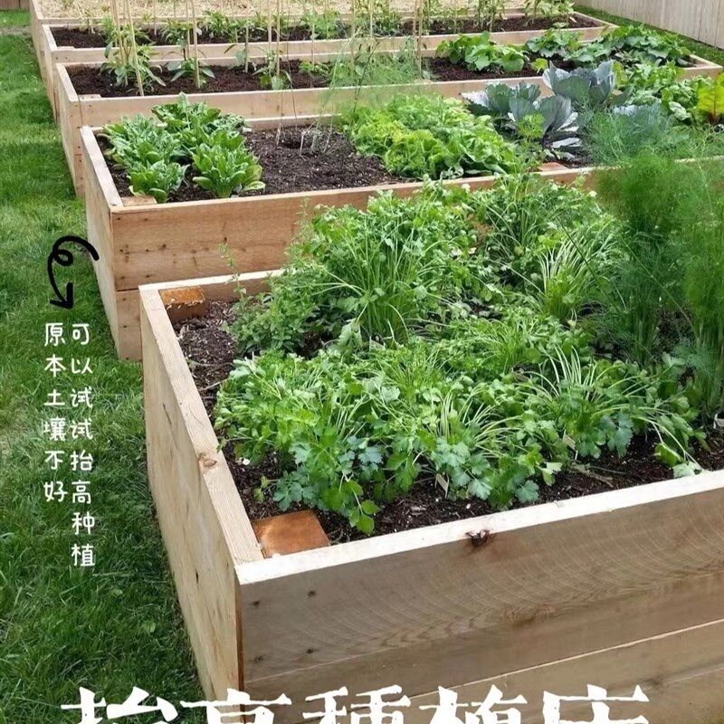 一米菜园家庭阳台实木园艺种植a箱房顶庭院花箱蔬菜种植箱包邮