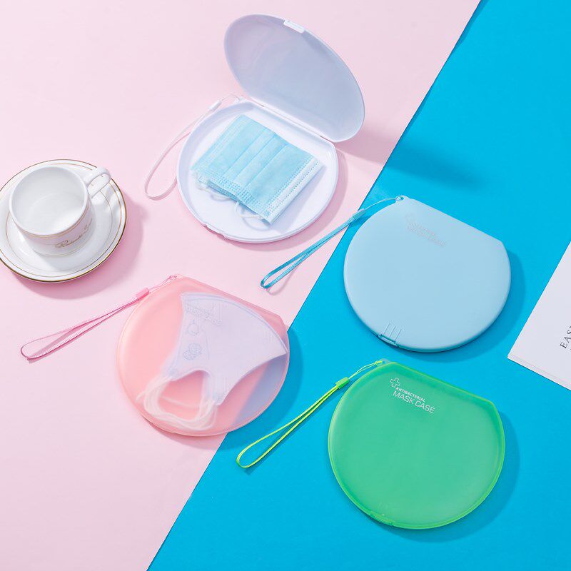 PP Mask holder box Round Save masks Box Disposable Mask Sto