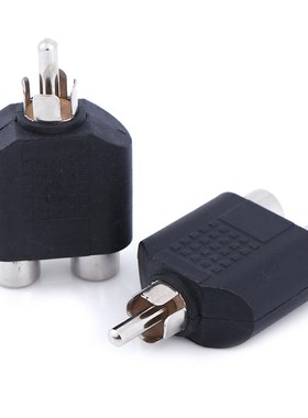 1Pc RCA Y Splitter AV Audio Video Plug Converter 1 Male To 2