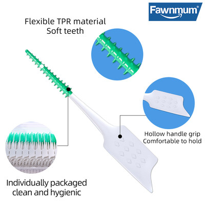 极速Fawnmum5x150Pcs/Bag Silica gel Interdental Brush Super S