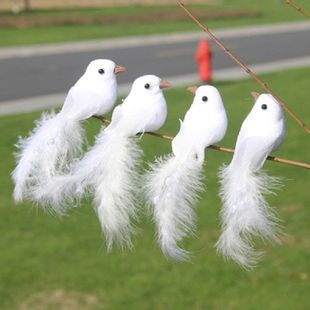 Artificial Wed Foam Doves White Fake Feather 直销Debcorative