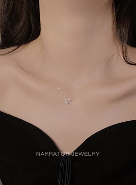 旁白jewelry珍珠项链女生轻奢小众高级感s925纯银锁骨链夏季配饰