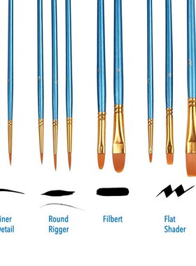 现货20 pcs Paint Brush Set by NylDon Hair Brushes for Acryli