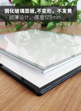 供应钢化玻璃led抽画超薄灯箱发D光广告牌室内装饰海报框架挂墙式