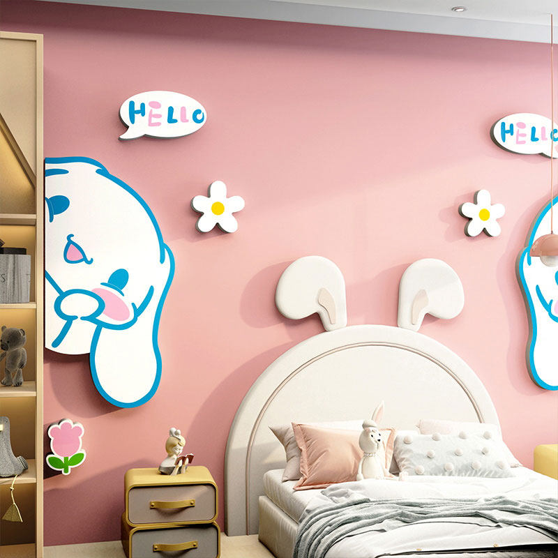 儿童房间布置装饰墙面公主婴儿用品女孩卧室床头画网红公仔玉桂狗,家居饰品,文化墙贴,淘宝优惠券,粉丝福利购,淘宝优惠卷