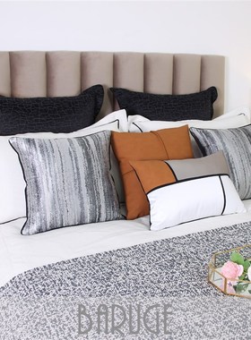 样板间现代简约四件套白色1米5床多件套主次卧床上用品套件布瑞格