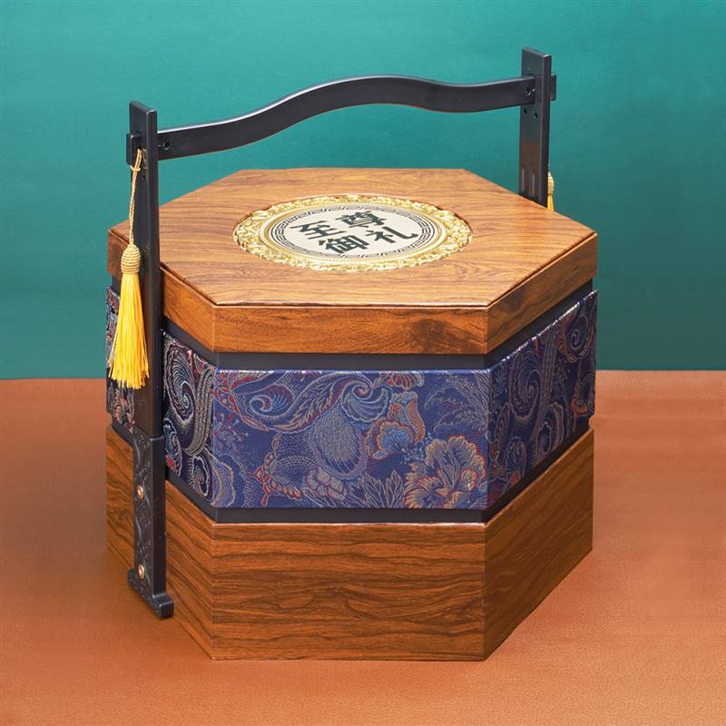 中秋节月饼盒包装盒礼盒空盒高档双层创意O手提礼品盒LOGO