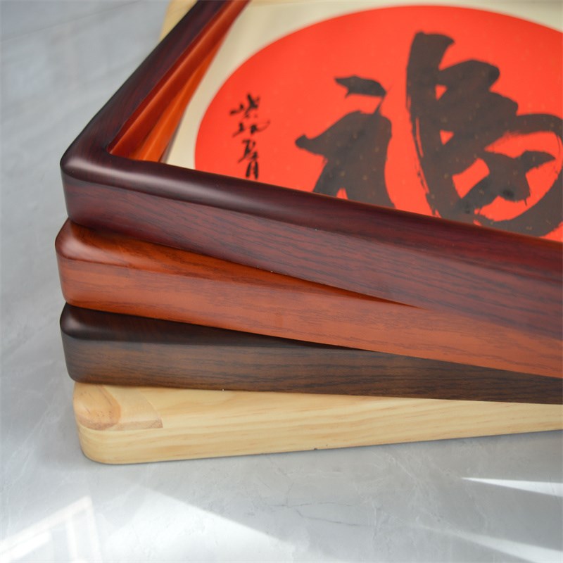 厂家圆角框实木相框定制装饰画框字画装裱国画线条