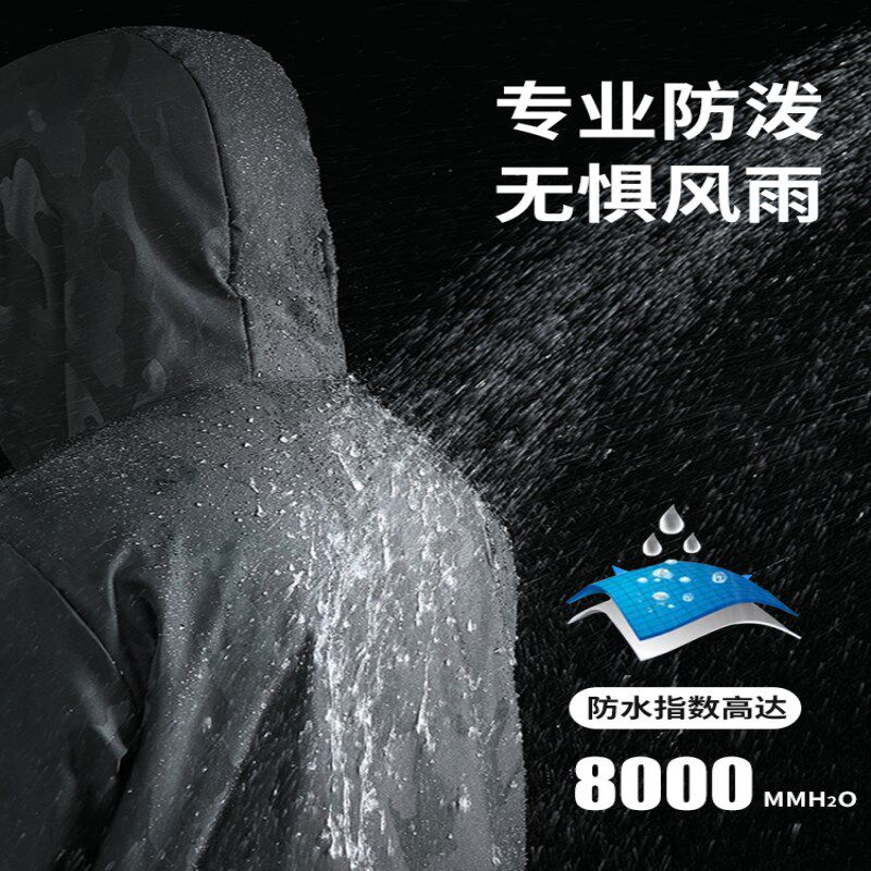 罩衣冬季加绒加厚厨房围裙家用防水防油工作服罩衣男新款干活外穿