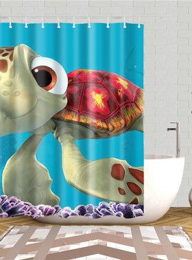 Shower Curtains Bathroom Hooks Fabric Polyester Waterproof 3