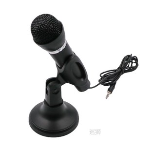 Microphone 3.5mm Home Stereo MIC Desktop Stand for PC YouTub