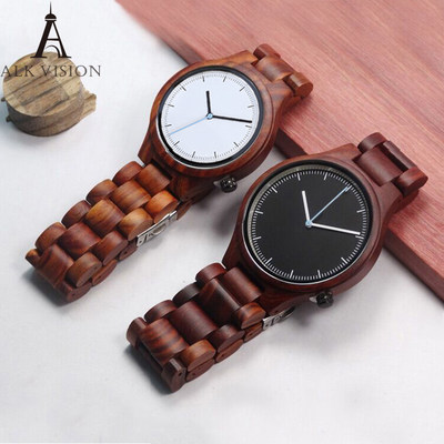 速发ALK Vision Couple Wood Watch Ladies Fashion Quartz Woode