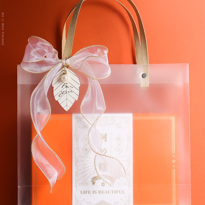 阿胶糕透明手提外包装袋纯手工阿胶礼品袋一斤装礼盒500g阿胶盒子