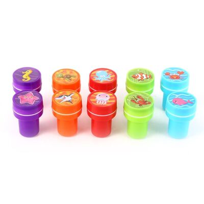 10 PCs Assorted Sea Animals Stamps Kids Party Favors Event S