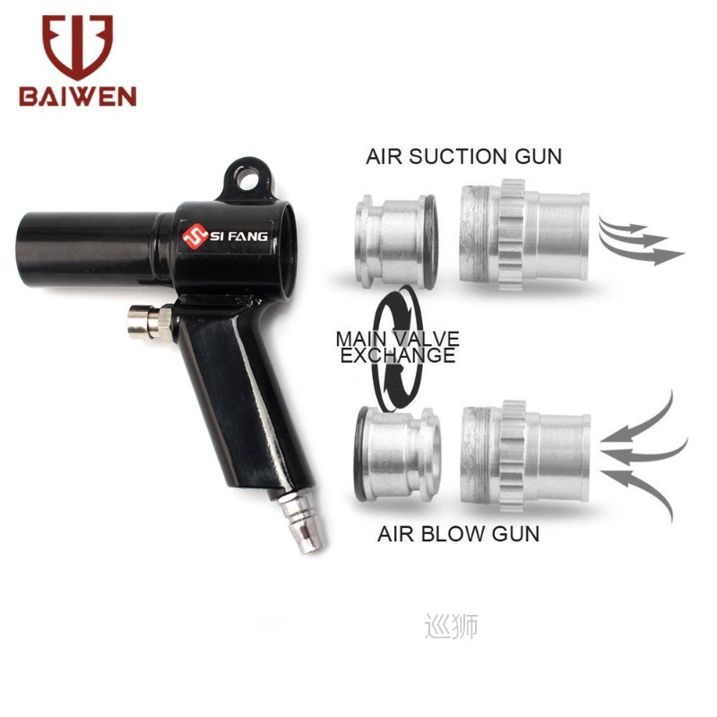 1x Set Air Duster Compressor Kit Dual Function Air Vacuum Bl