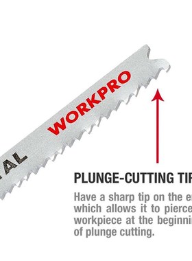 WORKPRO 25PC Saw Blades T-Shank  Jigsaw Blades Assorted Blad