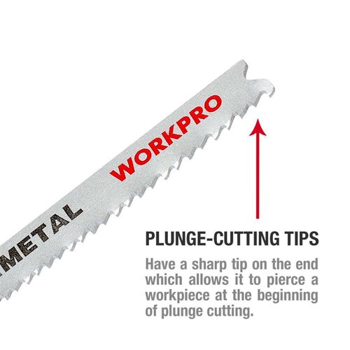 WORKPRO 25PC Saw Blades T-Shank  Jigsaw Blades Assorted Blad