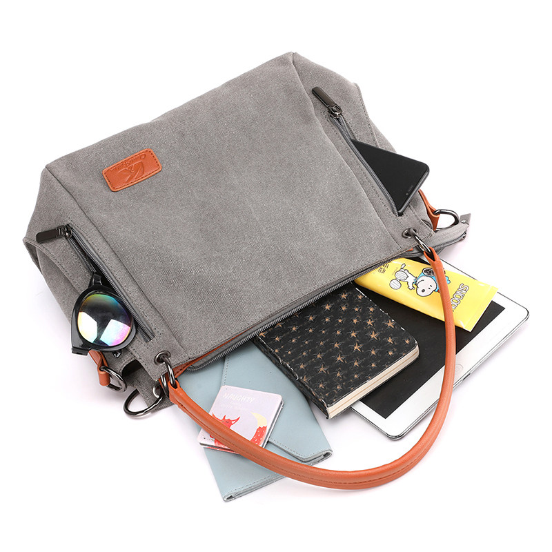 帆布包女包2022新款时尚百搭手提包斜挎包大容量女士单肩包上班包