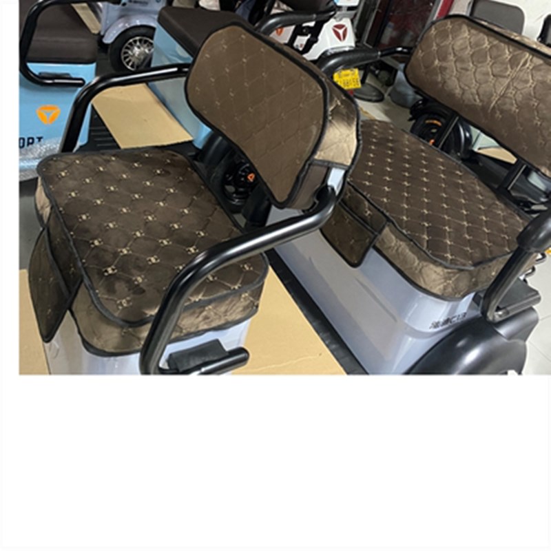 适用爱美途C8电动三轮车座套y防水皮革坐垫套亚麻布料坐垫套车罩