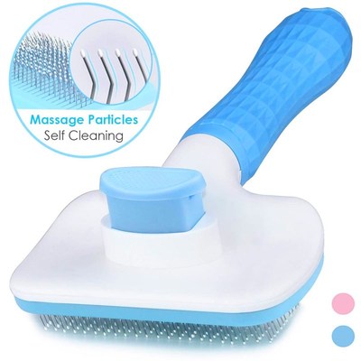 Self Cleaning Slicker Brush for Dog and Cat Removes Undercoa