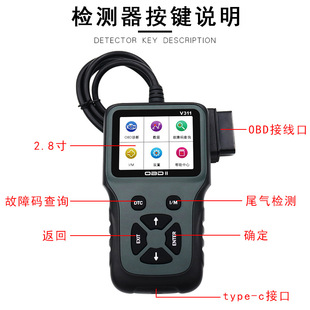 obd检测仪汽车m电脑诊断仪故障码 新品 清除车况通用智能obd2行车电