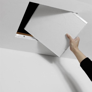 石膏吊顶O检查口盖板空调隐型 石膏板检修口双铝边暗式 新品 暗藏式