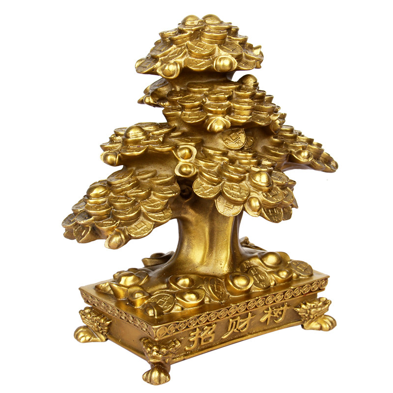 铜聚宝盆树摇钱树摆件 金钱树家居工艺品店铺开业礼品,家居饰品,装饰摆件,淘宝优惠券,粉丝福利购,淘宝优惠卷