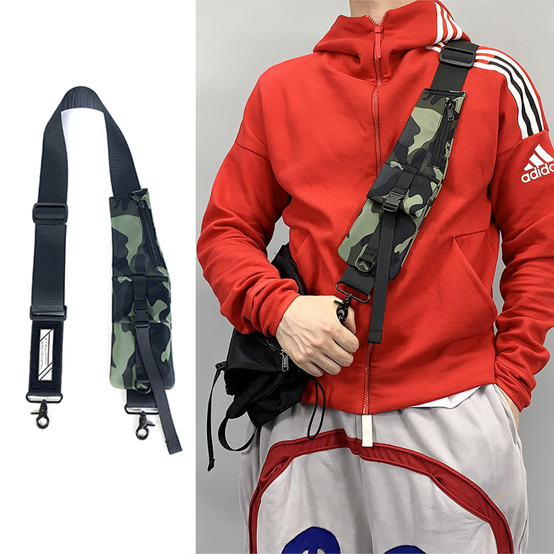 带手机包的斜挎包带子工装机能风潮男书包替换配件宽背Z带单肩带