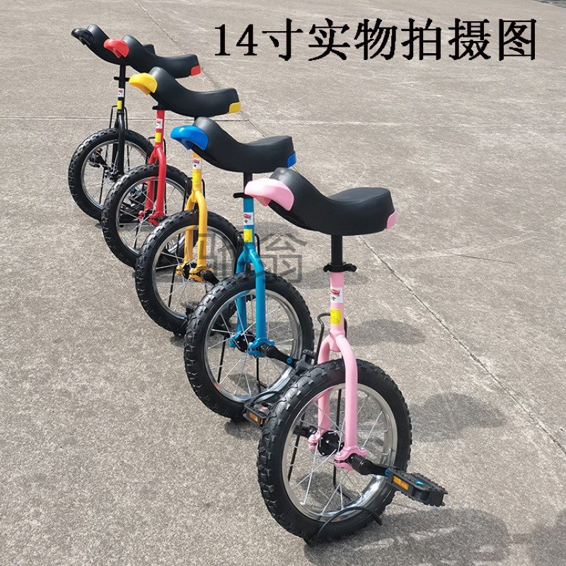 dye独轮车杂技车单轮平衡车学生成人儿童独轮自Y行车钢圈铝圈