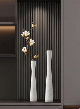 魍玄关装饰摆件入户入门电视柜高细长花瓶家居饰品客厅柜艺术高级
