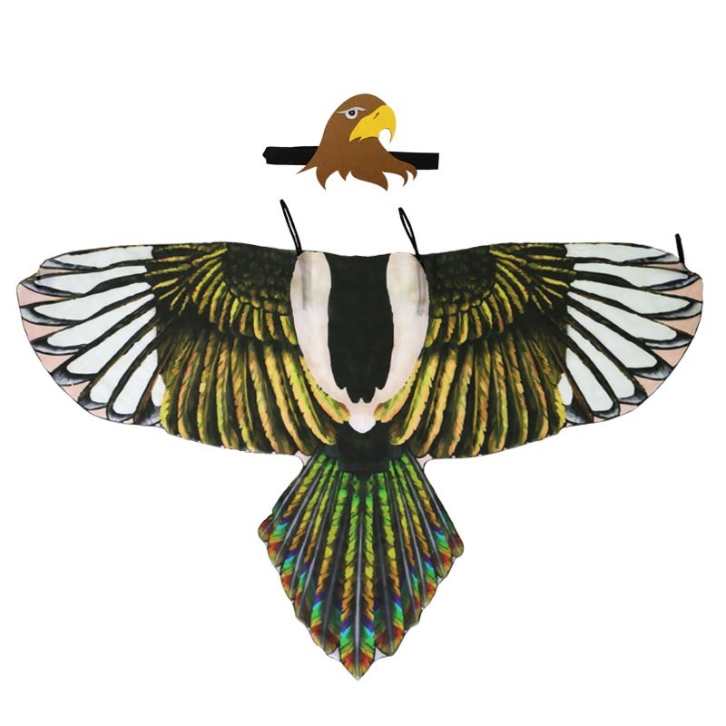 万圣节儿童仿真鸟类翅膀s披风头饰老鹰派对表演服饰道具cos