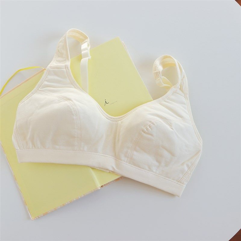 超薄款内衣无胸垫无海绵防凸点无钢圈少女文胸微聚拢小胸显小