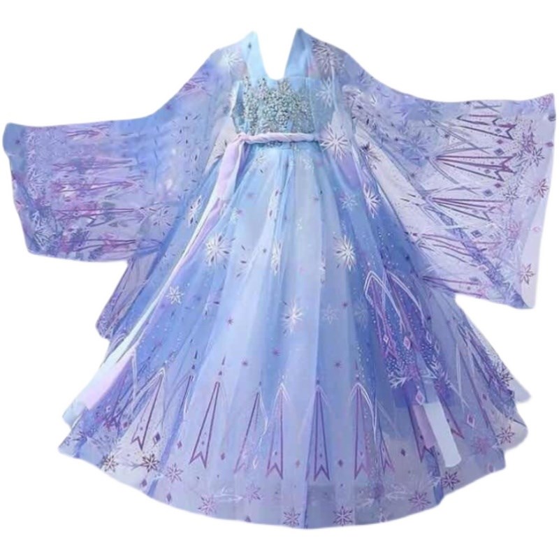 新款汉服女童春夏季裙子中国风超仙古装小女孩连衣裙儿童唐装襦裙