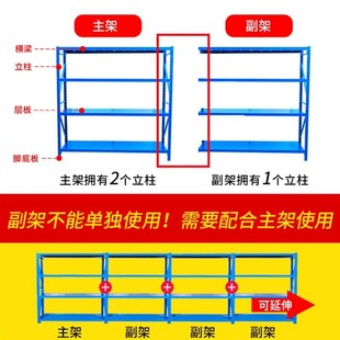 新款 仓库仓储货架家用p置物架超市多层展示架自由组合快递角钢储