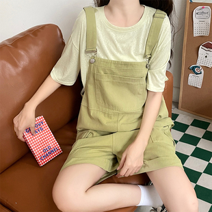 女大童背带裤套装夏季12-15岁女孩炸街韩版宽松夏装学院风两件套