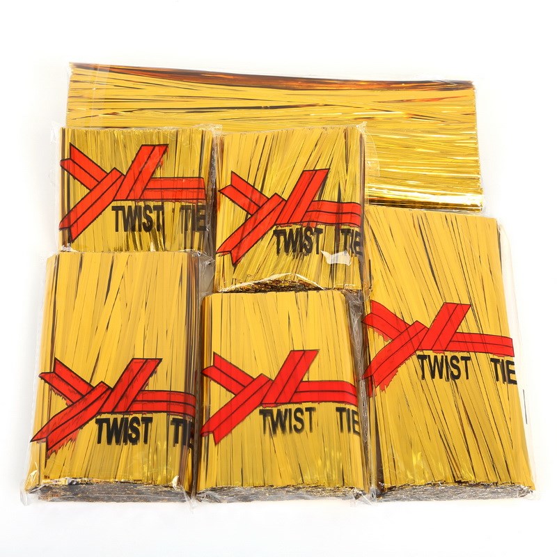 High Quality 800Pcs Metallic Twist Tie Wire 4MM Width Packag