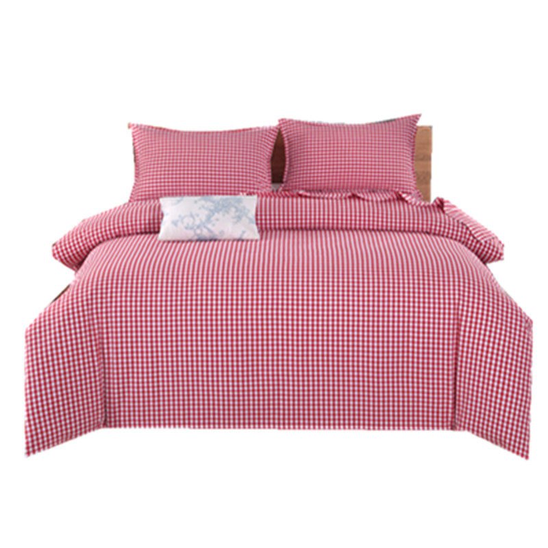 老粗布四件套被套加厚加密条纹床单单人双人1.8m2R.0m简约床上用,床上用品,床品套件/四件套/多件套,淘宝优惠券,粉丝福利购,淘宝优惠卷