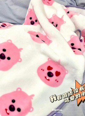 loppy午睡盖毯可爱小海狸露比空调被夏季学生宿舍午休薄被子毯子