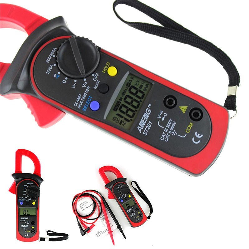 ST201 Digital Clamp Meters Multimeter With AC/DC Voltage Tes