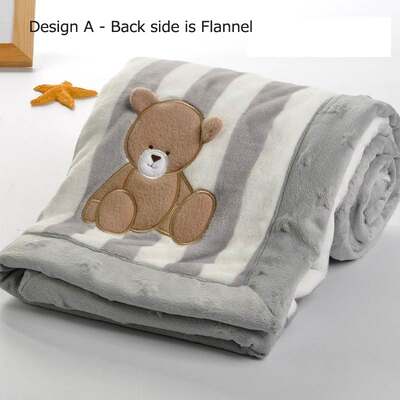 ctoon Baby Blanket Thirmen Double LayerN Flannel Wark Swa