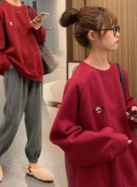 孕妇春装套装网红外出上衣2023年新款小个子时尚春秋款孕妇连衣裙