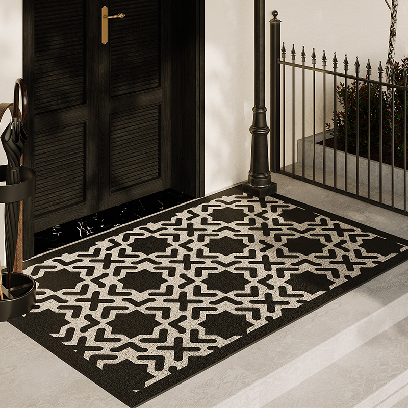 门口地垫耐磨耐脏家用门外v入户门脚垫进门玄关防滑丝圈垫子可裁
